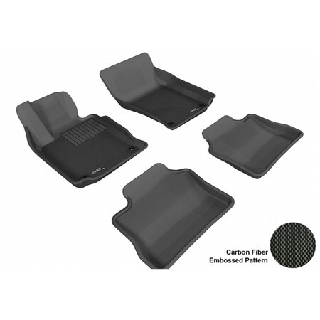 3D Maxpider PORSCHE PANAMERA 2010-2014 KAGU BLACK R1 R2 Floor Mat L1PO00601509